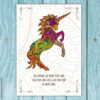 Postkarte Krafttier Einhorn "Kraft und Intuition" – Bild 2