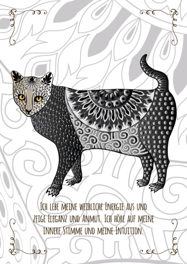 Postkarte Krafttier Katze „Intuition“ – Bild 4