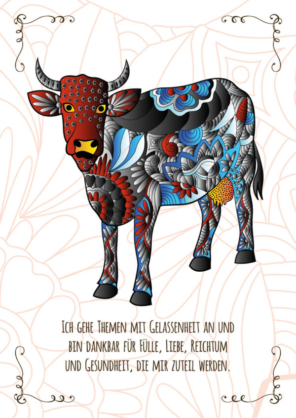 Postkarte Krafttier Kuh „Dankbarkeit“ – Bild 4