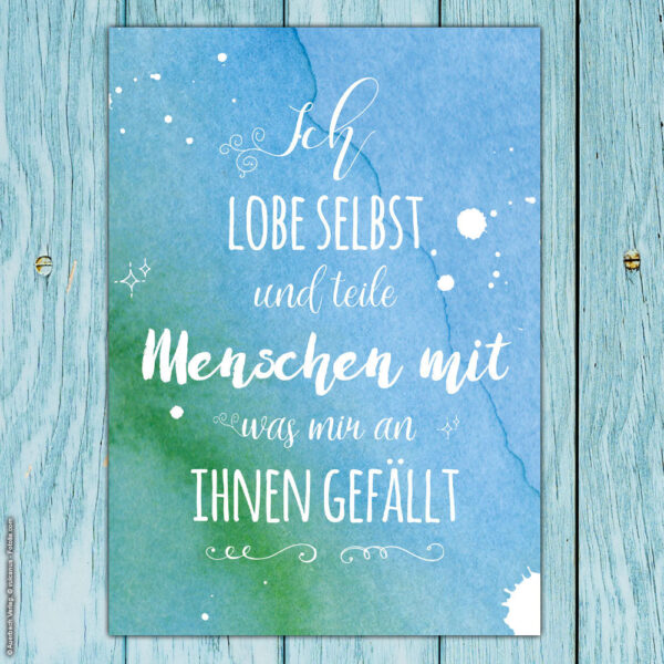 Postkarte Affirmation „Lob“ – Bild 2