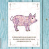 Postkarte Krafttier Schwein "Intelligenz & Wohlstand" – Bild 3
