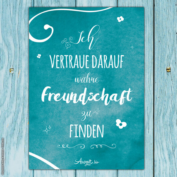 Postkarte Affirmation „Wahre Freundschaft“ – Bild 2