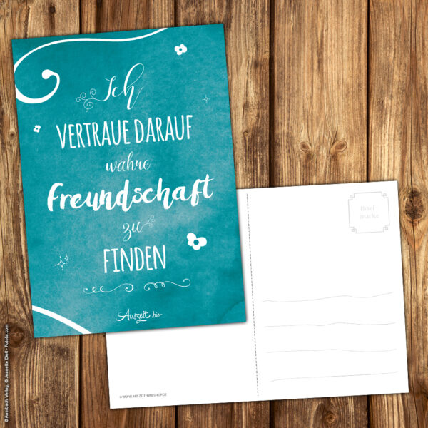 Postkarte Affirmation „Wahre Freundschaft“ – Bild 3