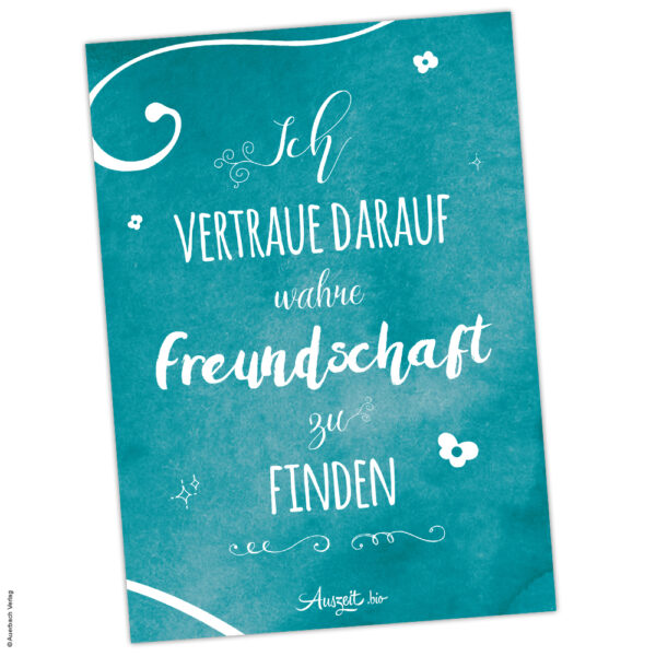 Postkarte Affirmation „Wahre Freundschaft“