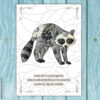 Postkarte Krafttier Waschbär "Fertigkeiten & Geschick" – Bild 3
