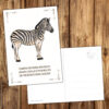 Postkarte Krafttier Zebra "Gegensätze" – Bild 2