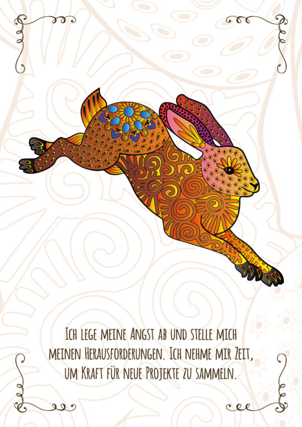 Postkarte Krafttier Hase „Kraft“ – Bild 4
