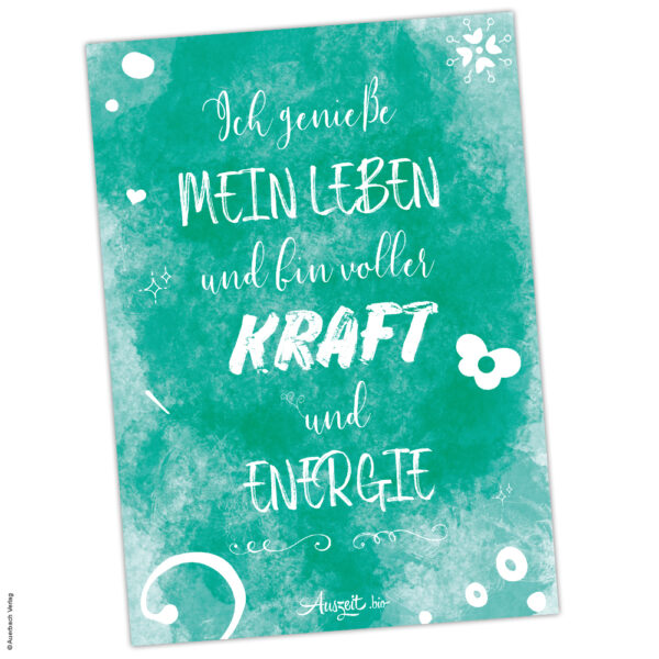 Postkarte Affirmation „Kraft & Energie“