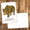 Postkarte Krafttier Nashorn "Weisheit & Intuition" – Bild 2