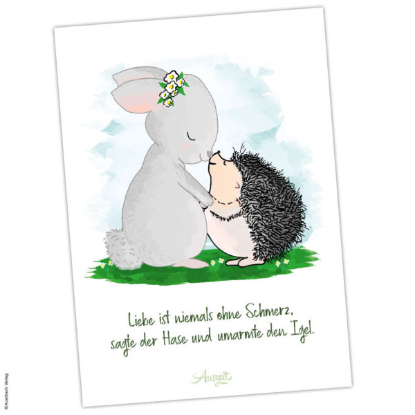 Postkarte Igel „Liebe“