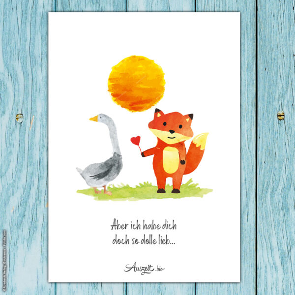 Postkarte Fuchs „Liebe“ – Bild 2