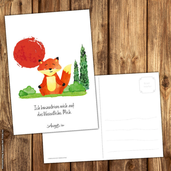 Postkarte Fuchs „Das Wesentliche“ – Bild 3