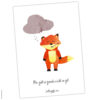 Postkarte Fuchs „Krank“