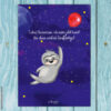 Postkarte Faultier „Universum“ – Bild 3