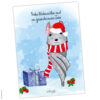 Postkarte Fledermaus „Frohe Weihnachten“