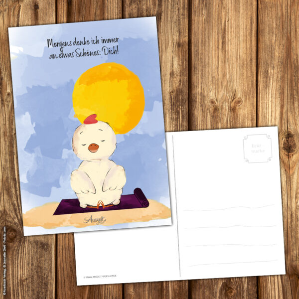 Postkarte Küken „Etwas Schönes“ – Bild 2