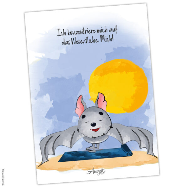 Postkarte Fledermaus „Das Wesentliche“