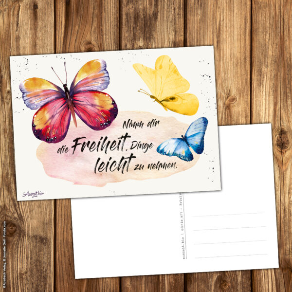 Postkarte Affirmation „Schmetterlinge“ – Bild 3