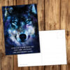 Postkarte Wolf - Ich blicke in meine Seele – Bild 3