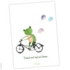 Postkarte Frosch „Einfach mal auf und davon“