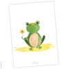 Postkarte Frosch „Gelbe Blume“