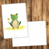 Postkarte Frosch „Gelbe Blume“ – Bild 3