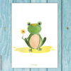 Postkarte Frosch „Gelbe Blume“ – Bild 2