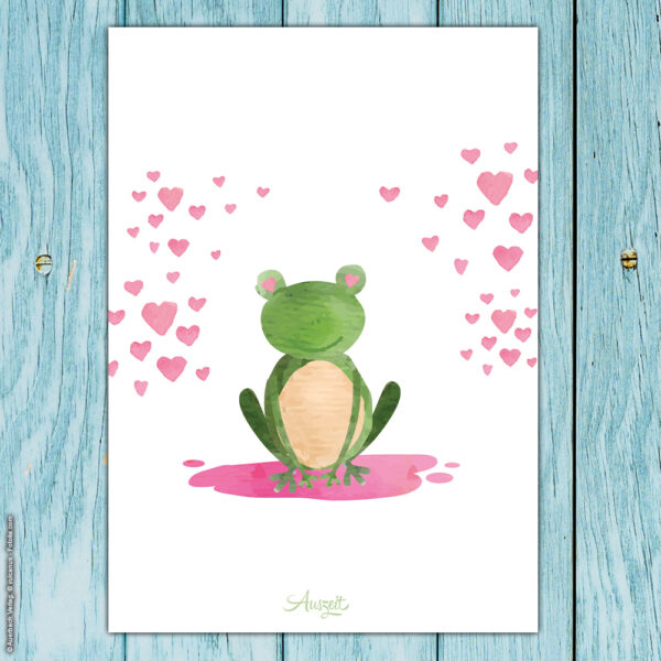 Postkarte Frosch „Herzchen“ – Bild 2