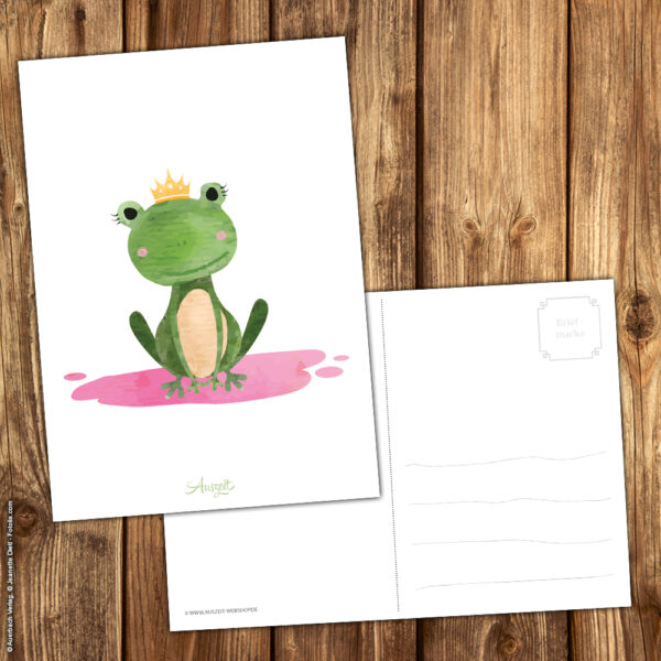 Postkarte Frosch „Prinzessin“ – Bild 3
