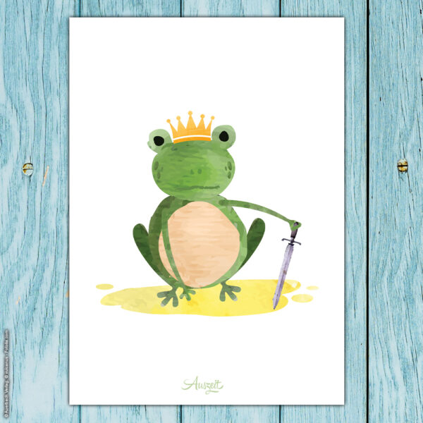 Postkarte Frosch „Schwert“ – Bild 3