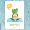 Postkarte Yoga Frosch „Etwas Schönes“ – Bild 2