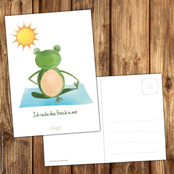 Postkarte Yoga Frosch „Frosch in mir“ – Bild 3