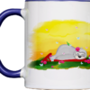 Tasse Faultier „Meditation“ (330, 450 ml / mit od. ohne Spruch) – Bild 3