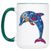 Tasse Krafttier Delfin „Lebensfreude teilen“ (330, 400, 450 ml / mit od. ohne Spruch) – Bild 2