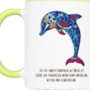 Tasse Krafttier Delfin „Lebensfreude teilen“ (330, 400, 450 ml / mit od. ohne Spruch) – Bild 7