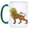 Tasse Krafttier Löwe „Kraft aus der Mitte“ (330, 400, 450 ml / mit od. ohne Spruch) – Bild 2