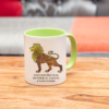 Tasse Krafttier Löwe „Kraft aus der Mitte“ (330, 400, 450 ml / mit od. ohne Spruch) – Bild 3