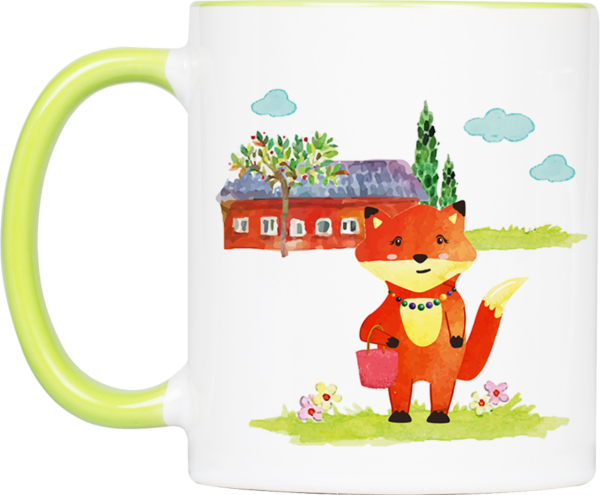 Tasse Fuchs „Mamas Arbeit“ (330, 400, 450 ml / in verschiedenen Farben)