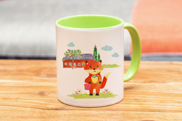 Tasse Fuchs „Mamas Arbeit“ (330, 400, 450 ml / in verschiedenen Farben) – Bild 2