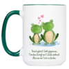 Tasse Frosch „Verliebt“ (330, 450 ml / mit od. ohne Spruch)