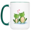 Tasse Frosch „Verliebt“ (330, 450 ml / mit od. ohne Spruch) – Bild 2