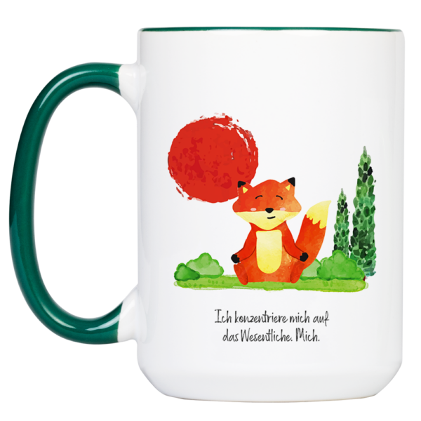Tasse Fuchs „Das Wesentliche“ (330, 400, 450 ml / mit od. ohne Spruch)