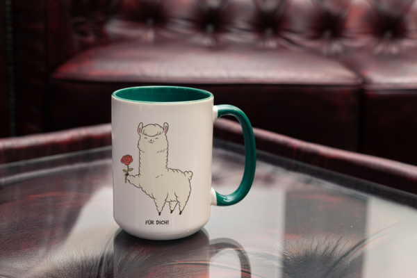 Tasse Alpaka „Rose“ (330, 400, 450 ml) – Bild 4