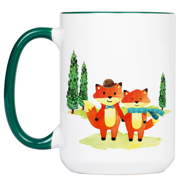 Tasse Fuchs „Vater und Sohn“ (330, 400, 450 ml / mit od. ohne Spruch) – Bild 3