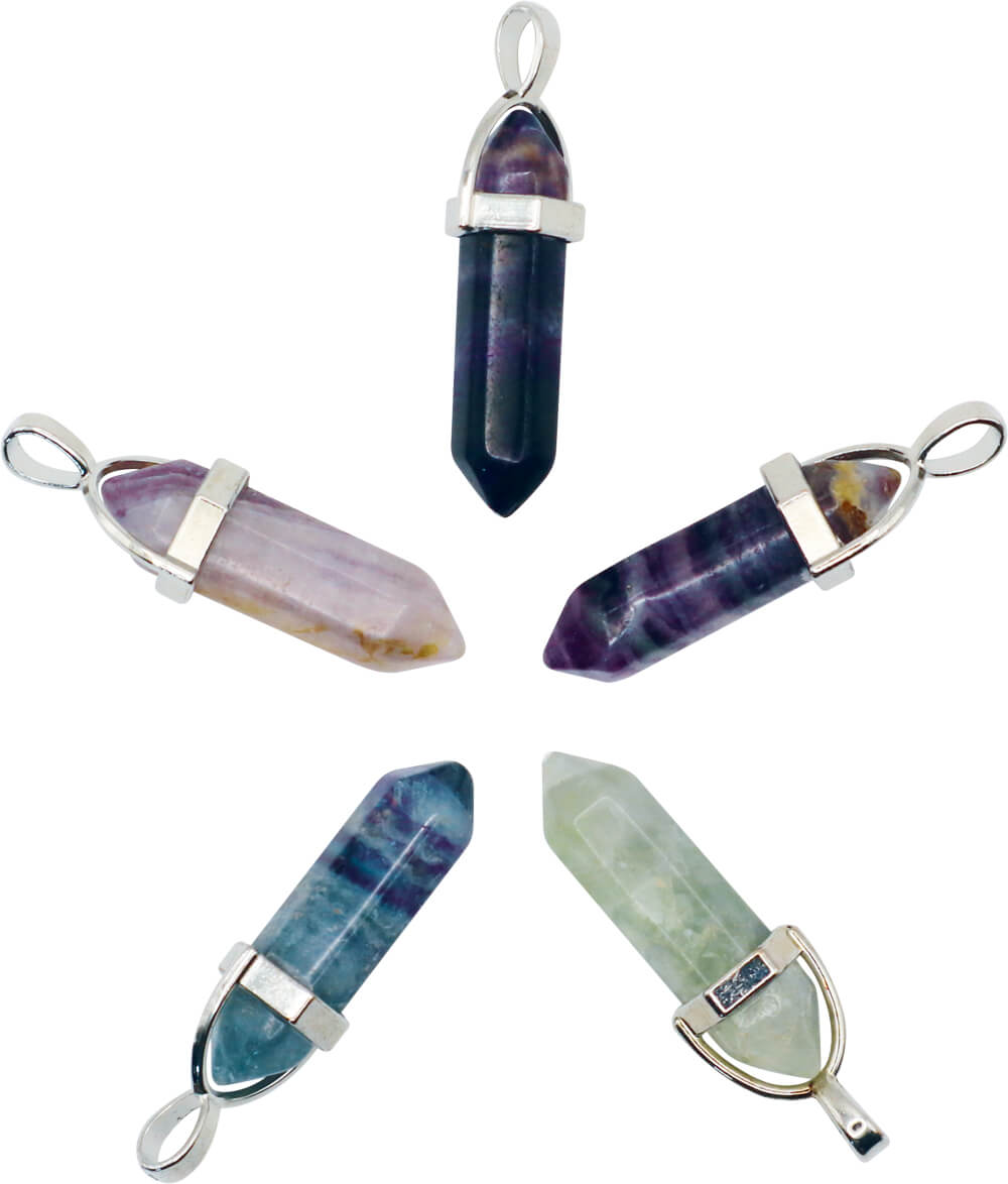 Obelisk-Anhänger Fluorit