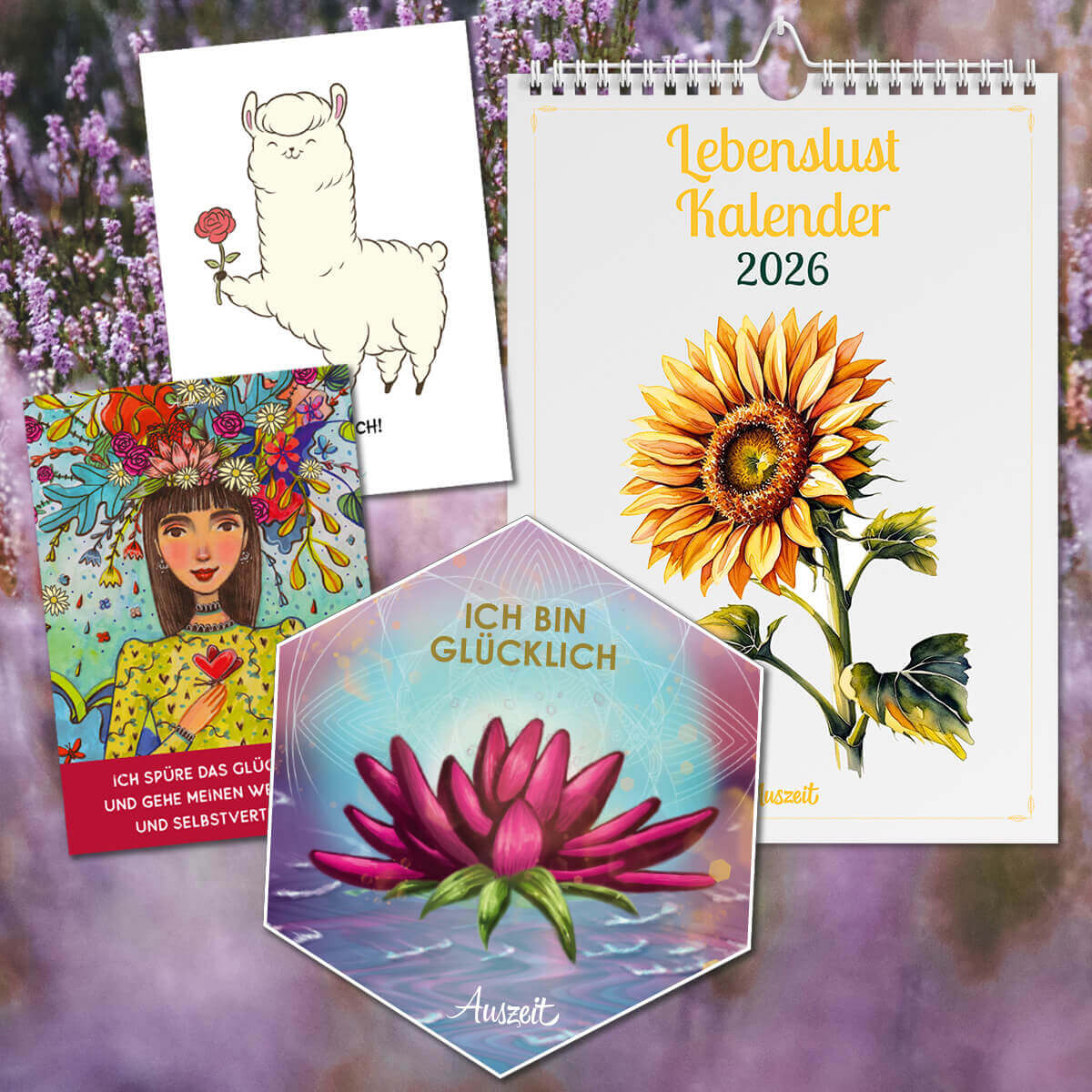 Exklusiv für Stefans Newsletterabonnenten: Lebenslust Kalender 2026 – Wandkalender + Lotos-Kunstdruck + Postkarten – Bild 2