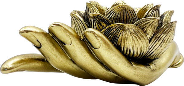 Teelichthalter "goldene Blütenhand" – Bild 2