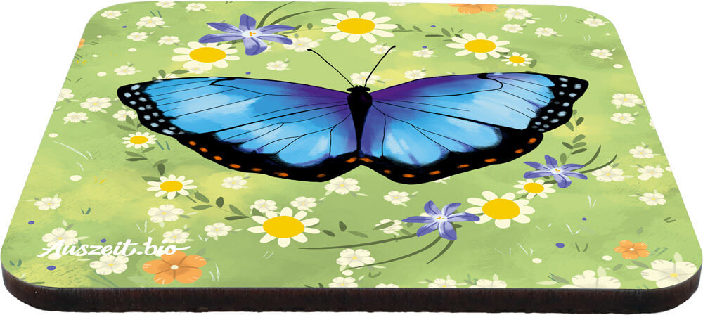 Kork-Untersetzer Krafttier Schmetterling – Bild 2