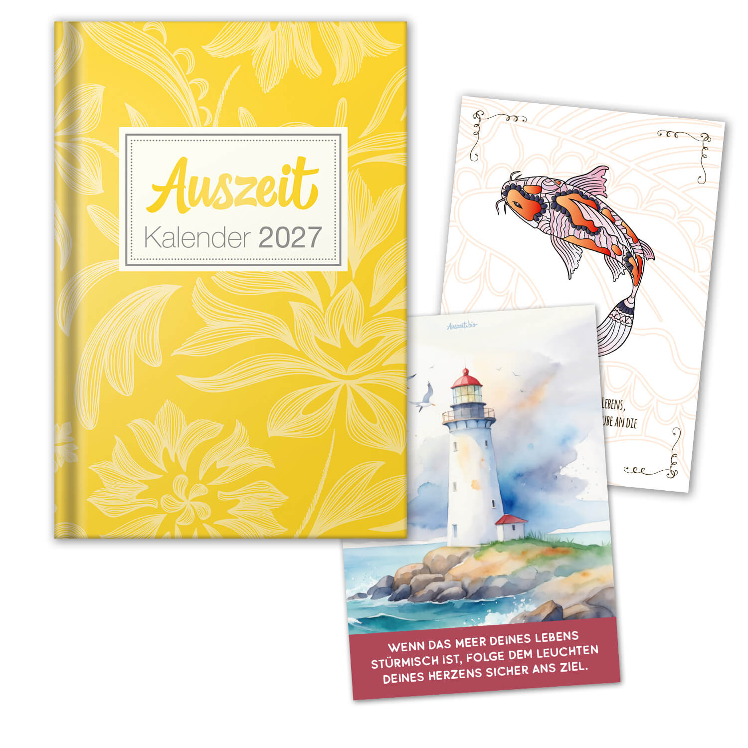 AKTION: Auszeit Planer 2027 in akaziengelb + 2 Postkarten